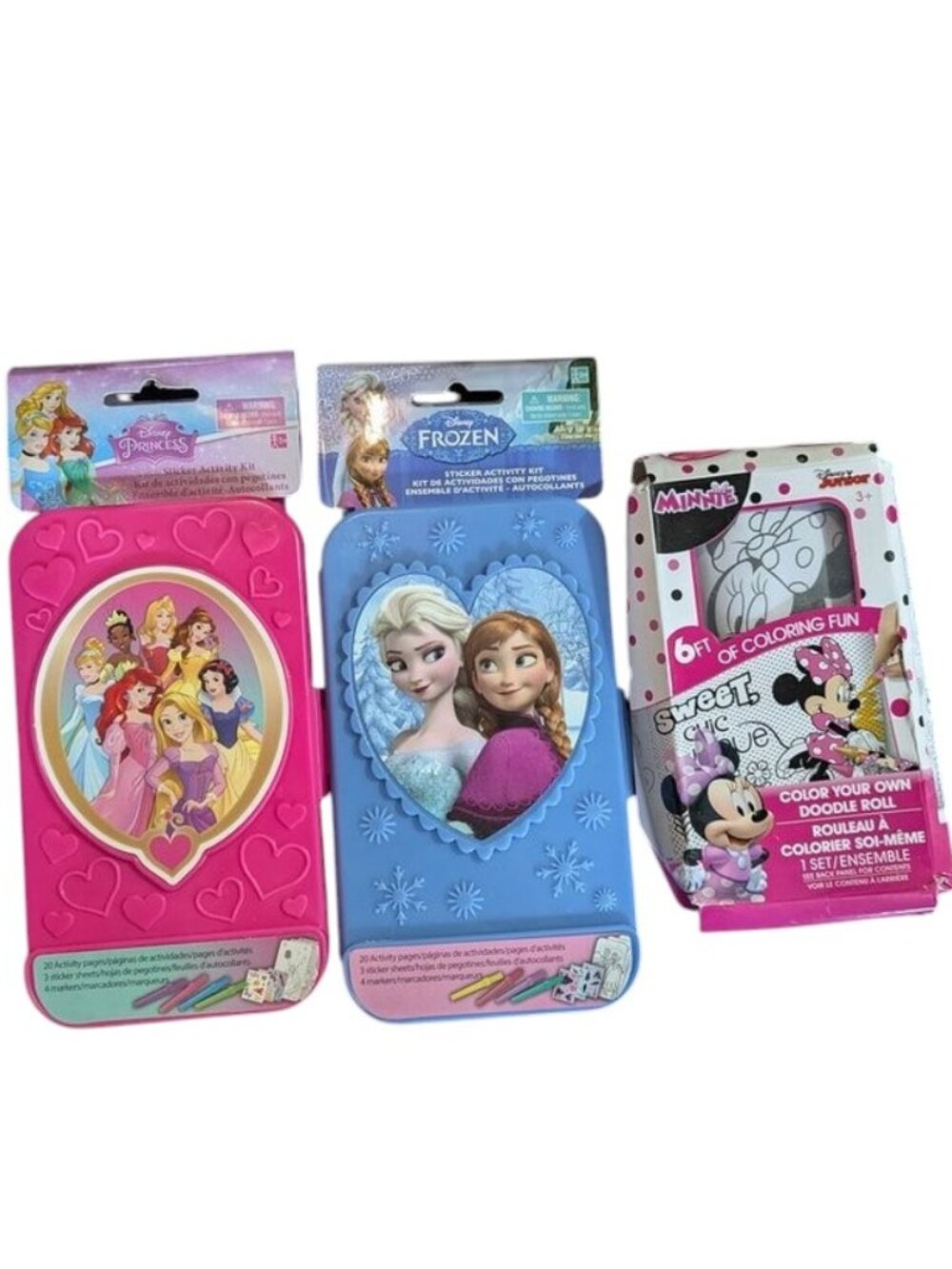 🐲3 FOR $9🦄 NEW 3 Coloring Disney Princess Frozen Minnie Mouse Travel Play Sets
